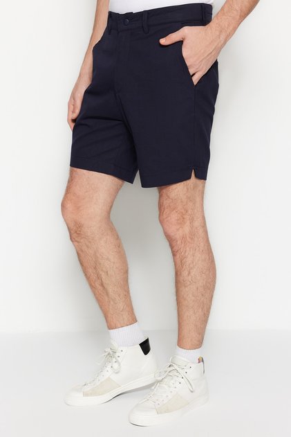 Námořnické modré šortky klasického střihu TMNSS23SR00073