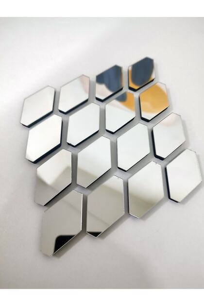Diamond Pleksi Dekoratif Antre Banyo Süs Mozaik Ayna 50 Adet