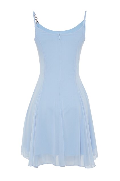Trendyol Collection Light Blue A-Line Lined Shift Stylish Evening Dress  Night Homecoming Dresses Tprss23El00033- Trendyol