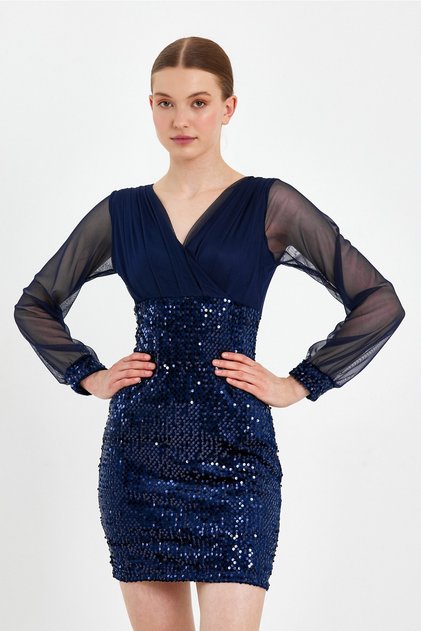 Sequin Velvet Dress Double Breasted Special Occasions Trend