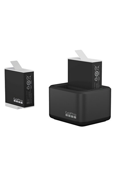 GoPro ADDBD-211 Hero 12 Black Uyumlu İkili Şarj Cihazı + 2 adet