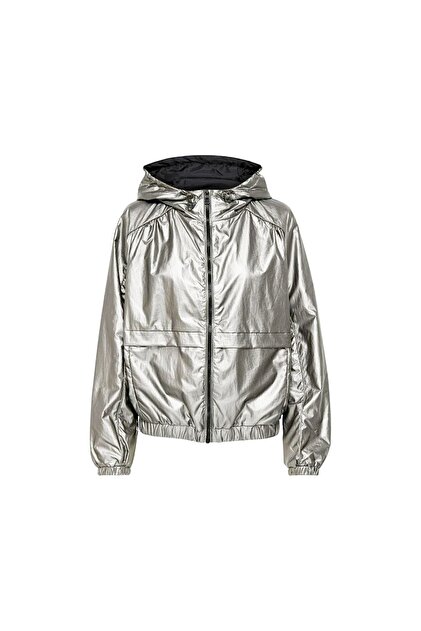 Onlerin Metallic Jacket Otw Silver Kadın Günlük Ceket 15244657-sılver Gri