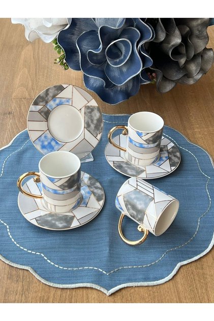 Turkish Coffee Cup Claudie 12 Pieces for 6 People
