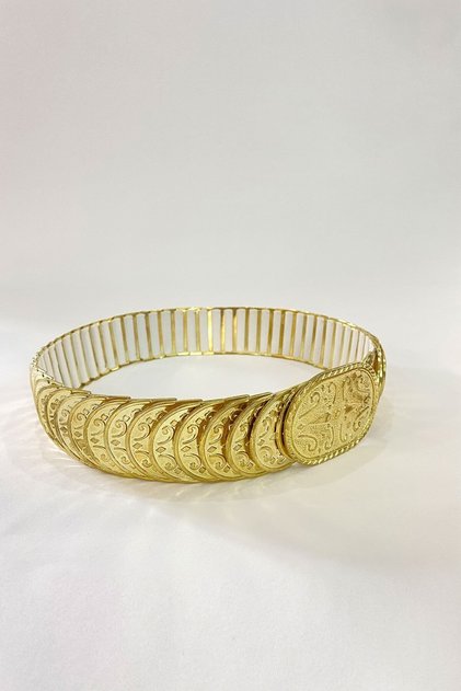 Gold Colored Elastic Belt