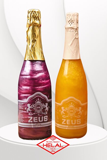 OS ZEUS Helal Alkolsüz Simli Şampanya**, 2 Adet, Böğürtlen Ve