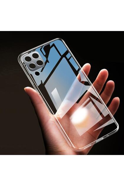 Samsung A12 Transparent Silicone Case with Transparent Stopper Camera Protection