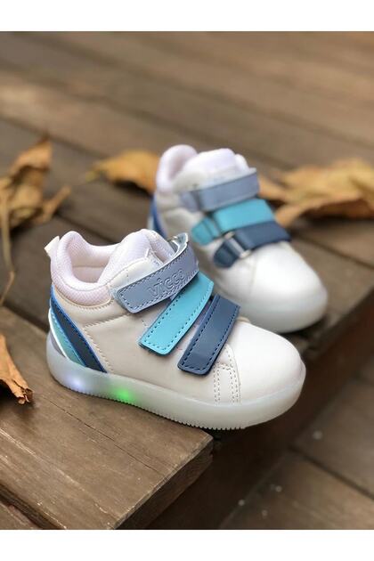 Vicco 22-34 Numara Işıklı Ortopedik 3 Bantlı Boğazlı Çocuk Sneaker