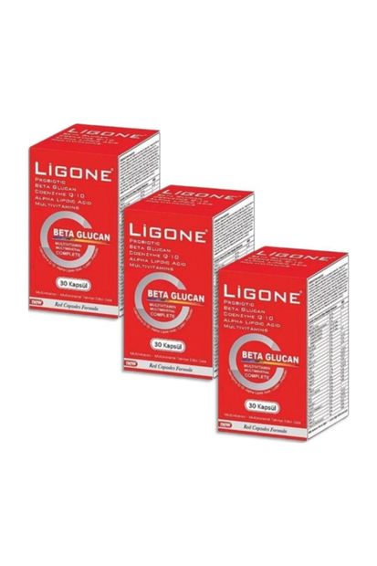 Ligone Beta-Glucan Probiotic Multivitamin 30 Kapsül 3 Kutu - 1