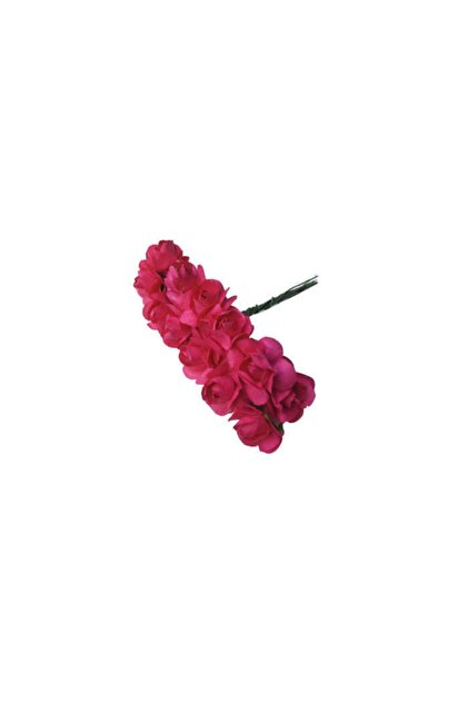 Genel Markalar Kağıt Yapay Çiçek Gül Orta Boy Fuşya ( 2 Cm ) ( 144 Adet) - 1