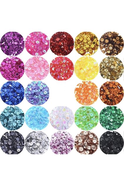 20 Renk Oya, Süsleme Pulları (10’AR GRAM)