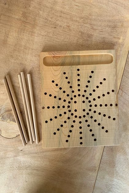 Yuvarlak Motif Tahtası 30 Cm Ahşap