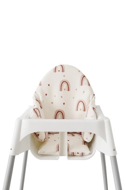 Heart Rainbow High Chair Cushion