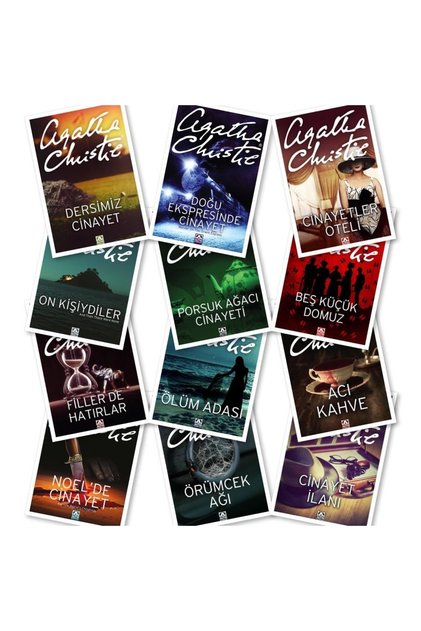 Agatha Christie 12 Kitap Özel Boy (18,5 X 10 Cm) (on Kişiydiler, Dersimiz Cinayet, Ölüm Adası +9)