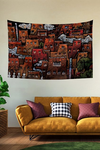 Tibetan Ethnic Pattern Buddhist Thangka And Mandala Bohemian Wall Cloth Carpet 140x100 Cm-70x100 Cm