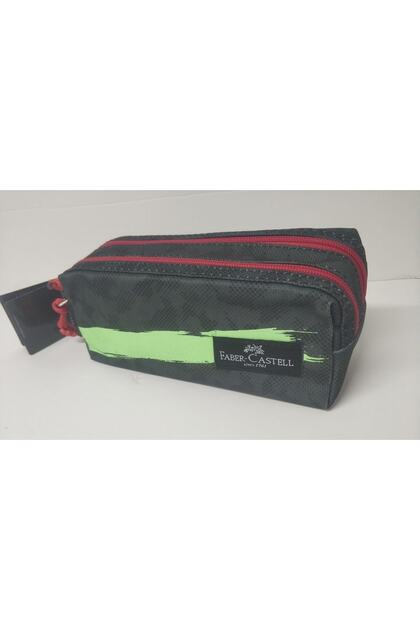 Faber-castell Double Eyed Pencil Bag Basic Black-red-green