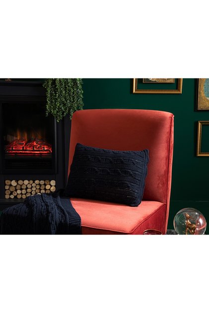 North Pole Tricot Throw Pillow Cover 40x40 Cm Dark Blue