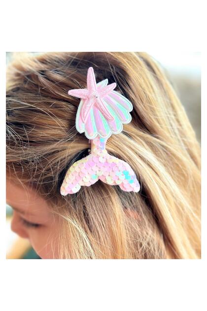 Trend Giant Large Shiny Pearlescent Sequin Glitter Mermaid Tail Shell Star Collar Buckle Hologram