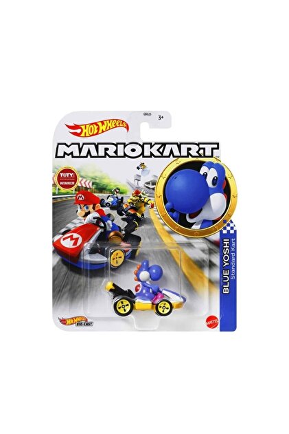 ミニカー Yoshi HOT WHEELS Mario Kart Karakter Araçlar Blue Yoshi Grn23 - Fiyatı