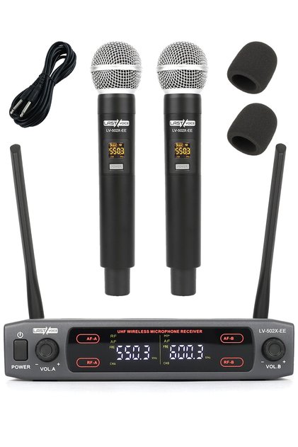 Lv-502ee Uhf Dijital 2x30 Kanal Çiftli El Telsiz Kablosuz Mikrofon