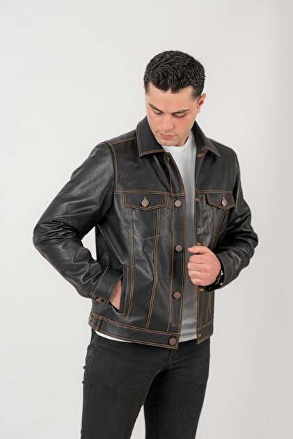 DERİCLASS James Vintage Erkek Hakiki Deri Ceket - Fiyatı, Yorumları