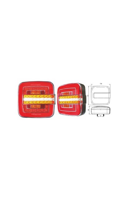 Kare Neon Led 7 Fonksiyonlu Dinamik Sinyalli Hamburger Stop Lambası 12v 202101