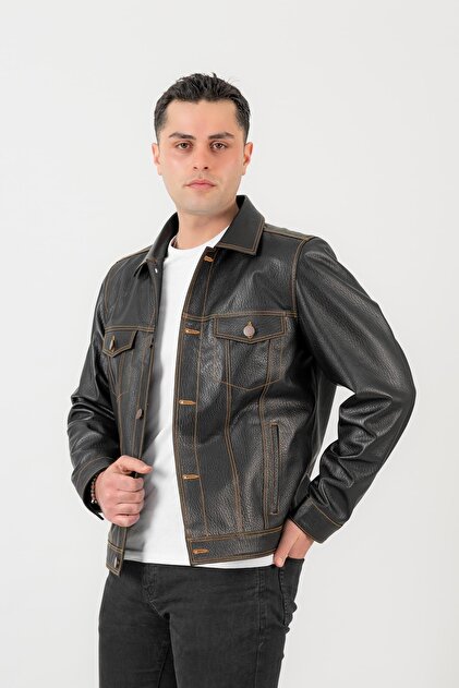 DERİCLASS James Vintage Erkek Hakiki Deri Ceket - Fiyatı, Yorumları