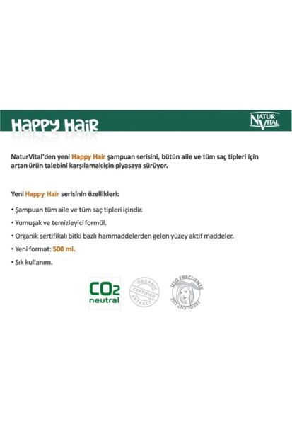 Natur Vital Happy Normal Saçlar Doğal Şampuan 500ml - 3
