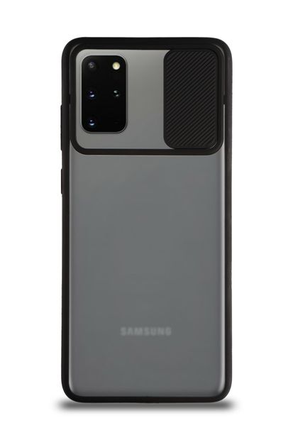 CaseWorld Samsung Galaxy S20 Plus Uyumlu Lensi Açılır Kapanır Kamera Korumalı Silikon Kılıf - 1