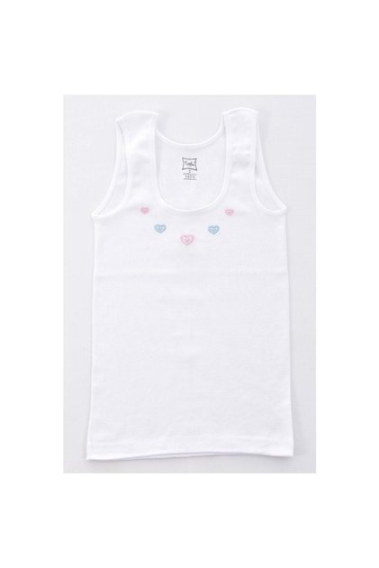 Girl's Wide Strap Embroidered 3-Piece Undershirt - 6-7 Years