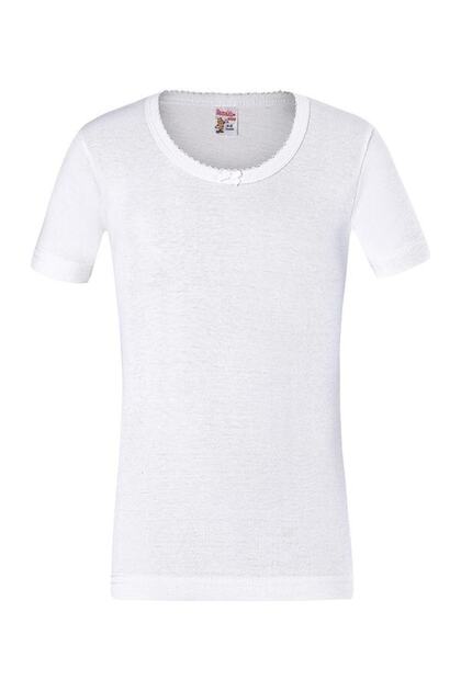 Girl's Rib Cotton Half Sleeve Undershirt 2 Pieces