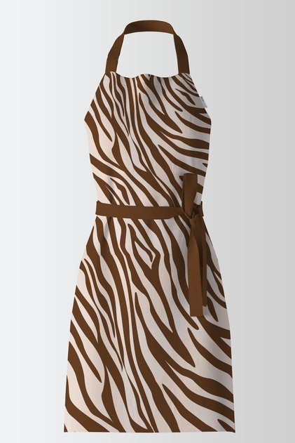 Ays Home Exclusive Zebra Patterned Kitchen Apron