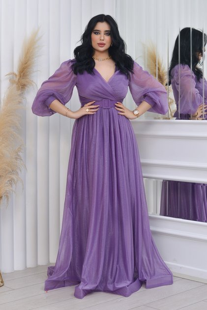 Glittery Tulle Evening Dress