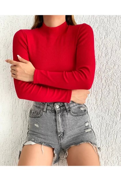 Turtleneck Camisole Crop Top Sweater