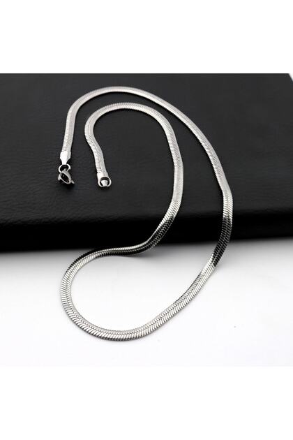 Stainless Steel Snakeskin Model Necklace Crushed Chain 45cm