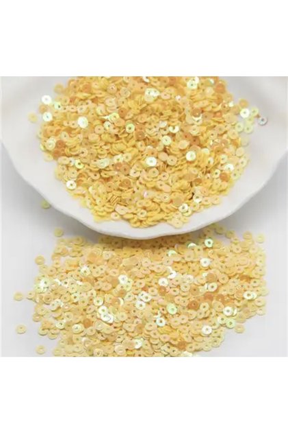 50 gram Sarı Yansımalı Oya, Süsleme Pulları