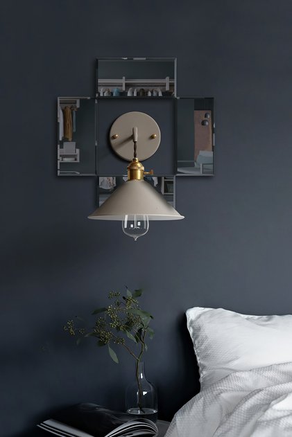 Sconce Mirror| Smoked Mirror| Set of 4| 12.5cm X 25cm