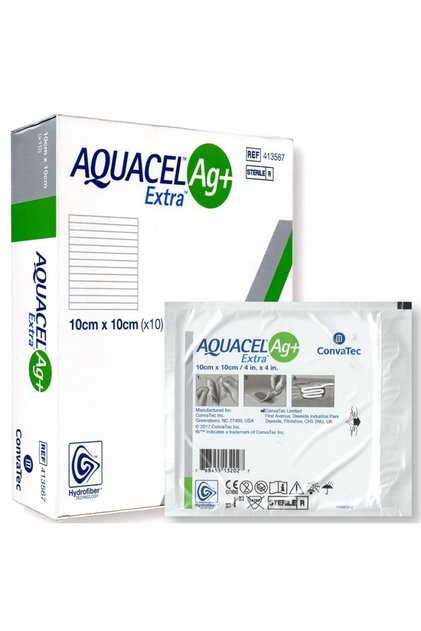 Aquacel Ag Plus Ekstra Gümüşlü Hidrobifer Yara Örtüsü 10x10cm 1 Adet Ag+1010