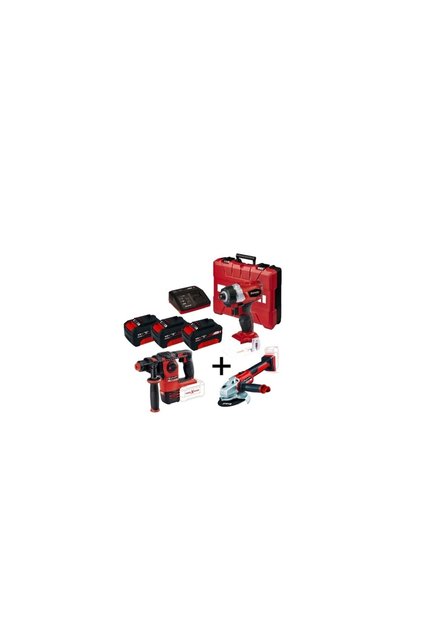 Kit1 18v Li-ion Akülü Matkap + Taşlama + Kırıcı Delici 3'lü Kömürsüz Makina Seti