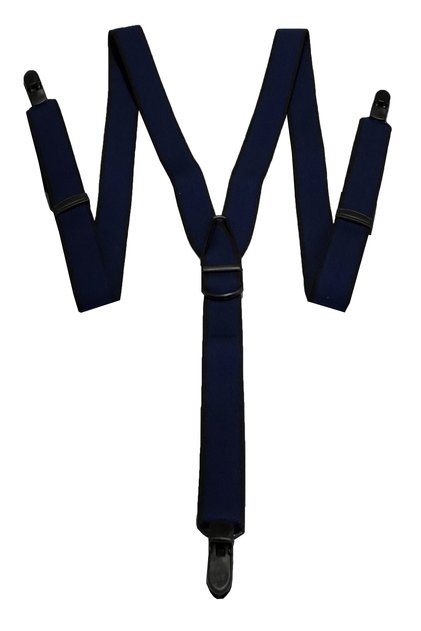 Washable Antiallergic Unisex Navy Blue Trouser Hanger with Plastic Clips