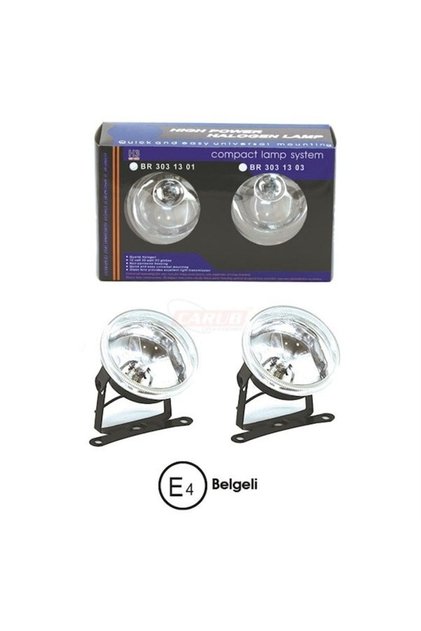 Üniversal Yuvarlak Sis Lambası Takımı (2 Adet) 9 Cm Ampüllü