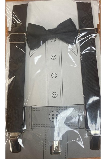 Children's Adjustable Suspender and Bow Tie Suit Set