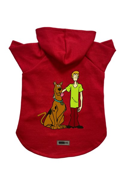 Hooded Fleece Sweatshirt Dog And Cat Outfit & Dress - Red New Scooby Doo - Size L