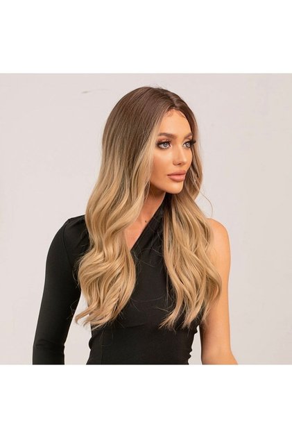 Exclusive Luxury Kumral Altın Sarısı Perçemsiz Peruk