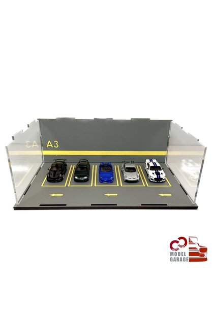 1/64 Scale Vehicle Parking Lot Diecast Diorama Display Stand Display Rack Car Garage Toy