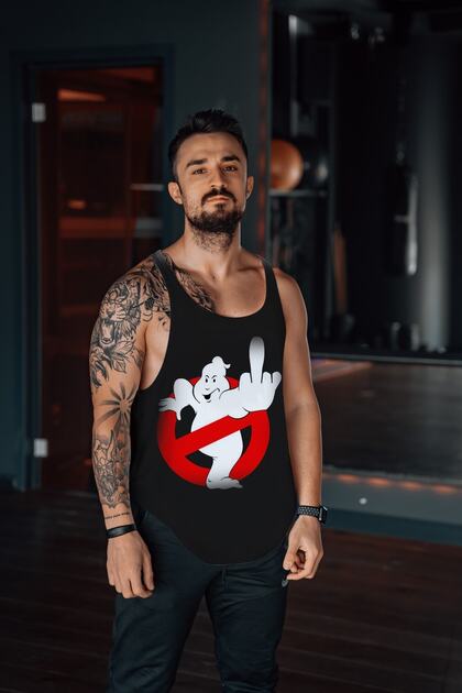 Ghost Finger Gym Fitness Tank Top Athlete