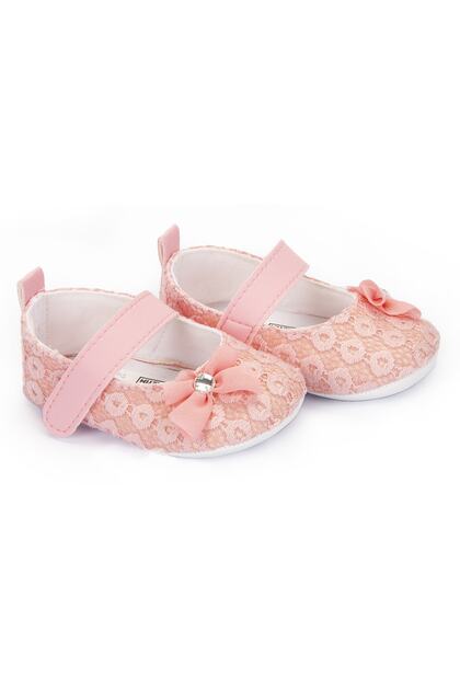 Newborn Baby Girl Ballerinas, Ilkadım Home Shoes, Anti-Sweat Cotton Lined Ballerinas