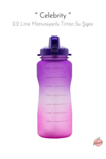 Celebrity - 2.2 Liter Motivated Tritan Water Bottle - Bpa Free