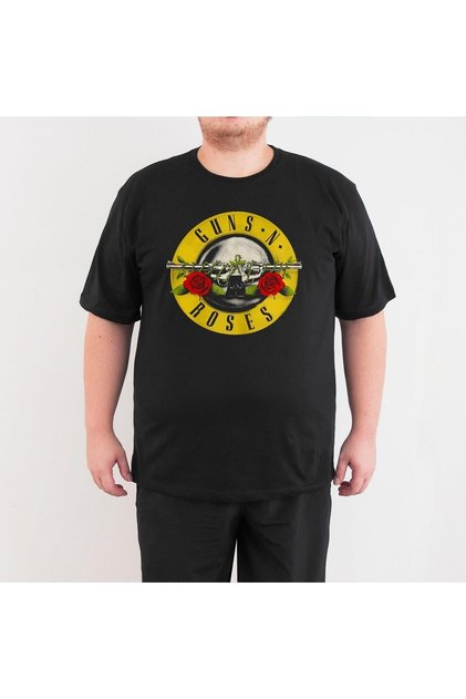 - Guns N' Roses 4XL Large Size Black Men's T-Shirt