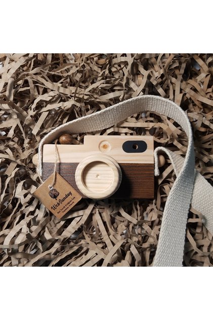 Wooden Toy Camera, Girl Boy 0 - 3 Years Gift Hanging Decorative Toy