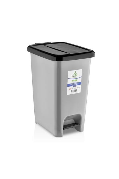 Slim Pedallı Çöp Kovası Gri (50 LT) CEYMOP